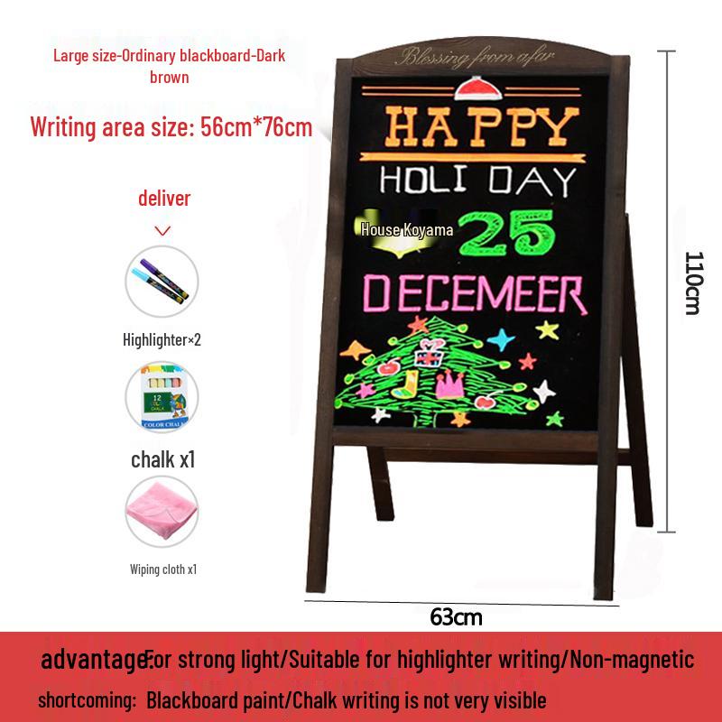 Small Luminous Blackboard Display Stand for Shop Advertising and Handwritten Signage