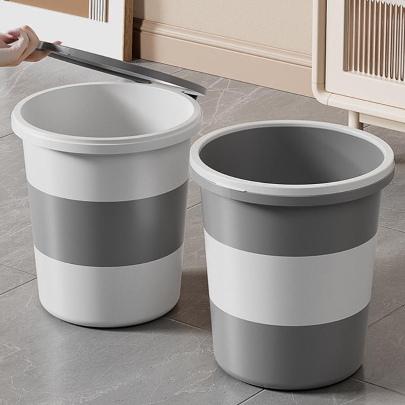 Bathroom Trash Can,Bathroom Garbage Can,Plastic Trash Bin Round Waste Basket for Bathroom,Bedroom,Office,Kitchen,Room