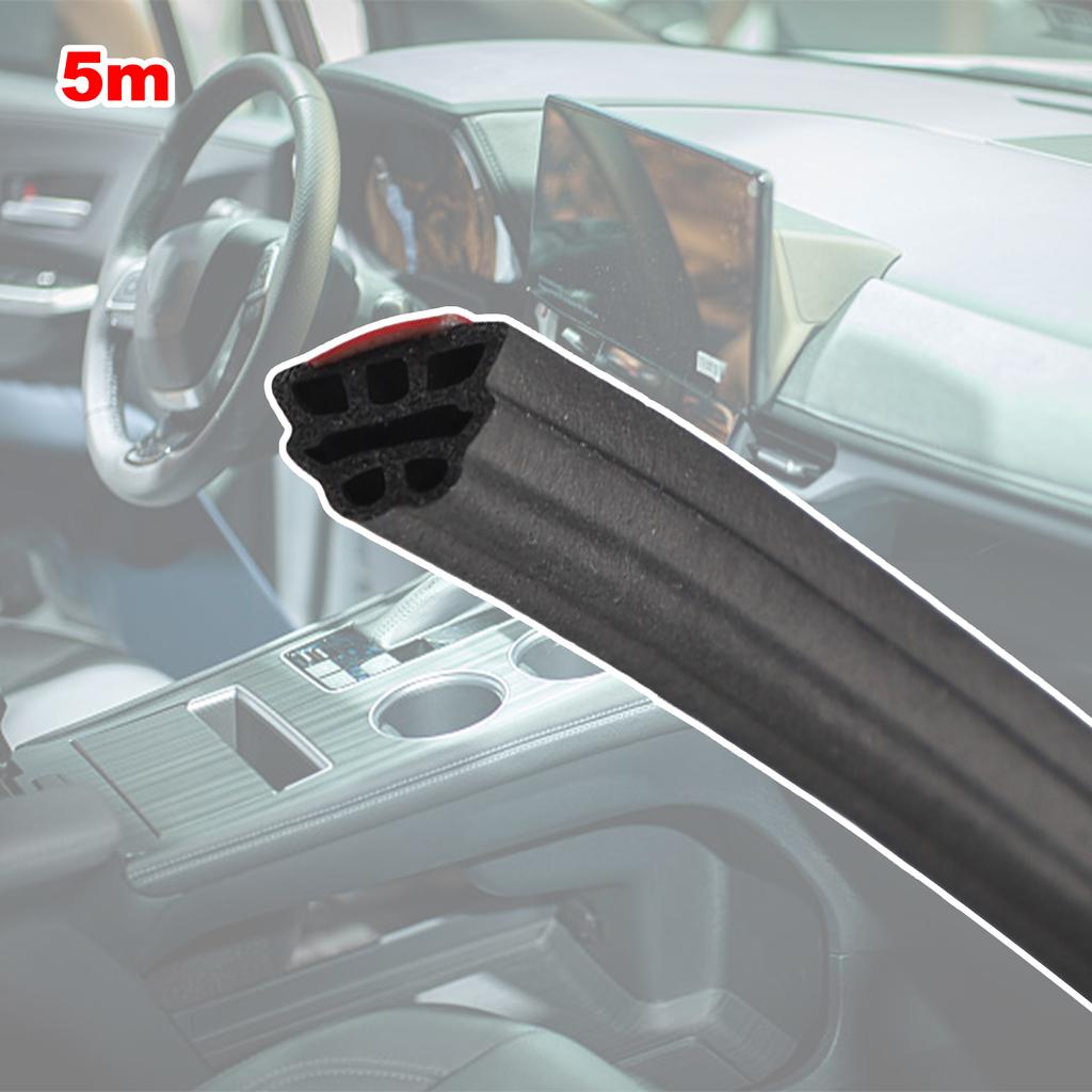 1pc 3-Layer Rubber Weatherstrip Accessories Sound Insulation Car Door Seal Strips Seal Strip Black Sound Insulation Weatherstrip