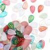 ZW47 10.5x17.5mm Petite Leaf Shape Glass Bead Texture Exquisite Lampwork Spacer Czech Jewelry Handmade Bracelet Trend Material