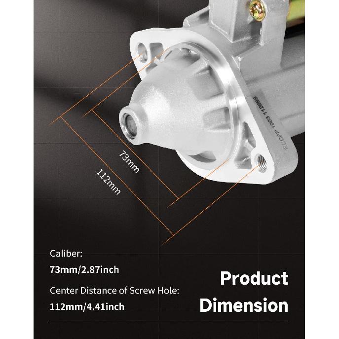 OCPTY Starter Starters Compatible 17841 SND0295 for Pontiac Vibe for Toyota Corolla/Matrix 2003 2004 2005 2006 2007 2008 1.8L