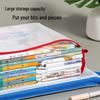 Deli A4 Transparent Mesh Zipper Document Bags, 5-Pack