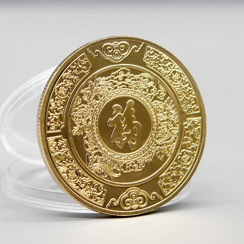 Moneta Fortunata Cinese 2026 Anno del Cavallo Zodiaco Cinese Moneta Souvenir Collezione Fortuna Regali Con Custodia Protettiva