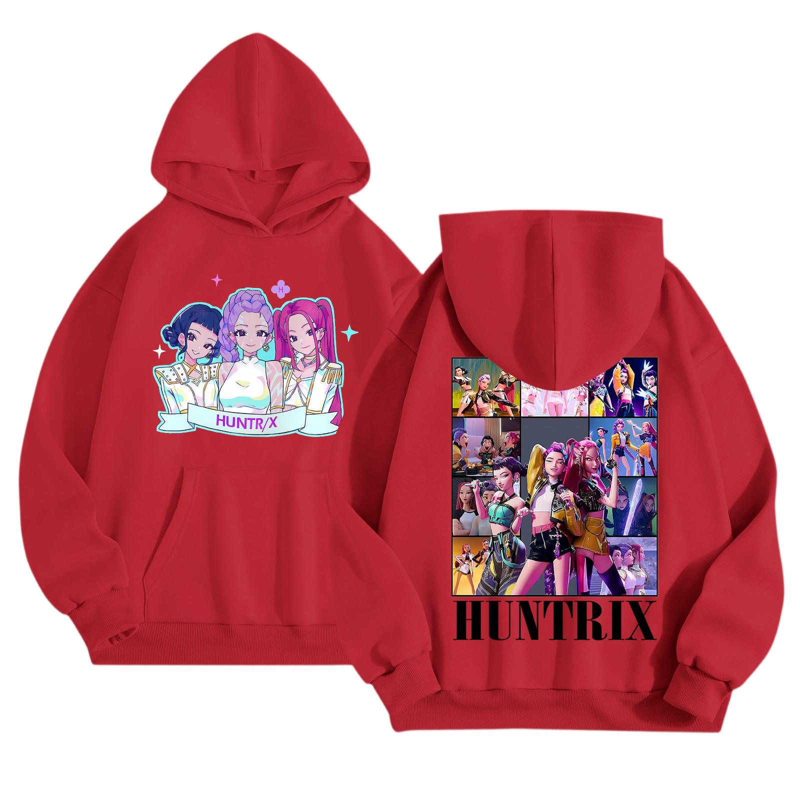 

Детский пуловер свободного кроя с длинными рукавами, модная толстовка с капюшоном 150 красный