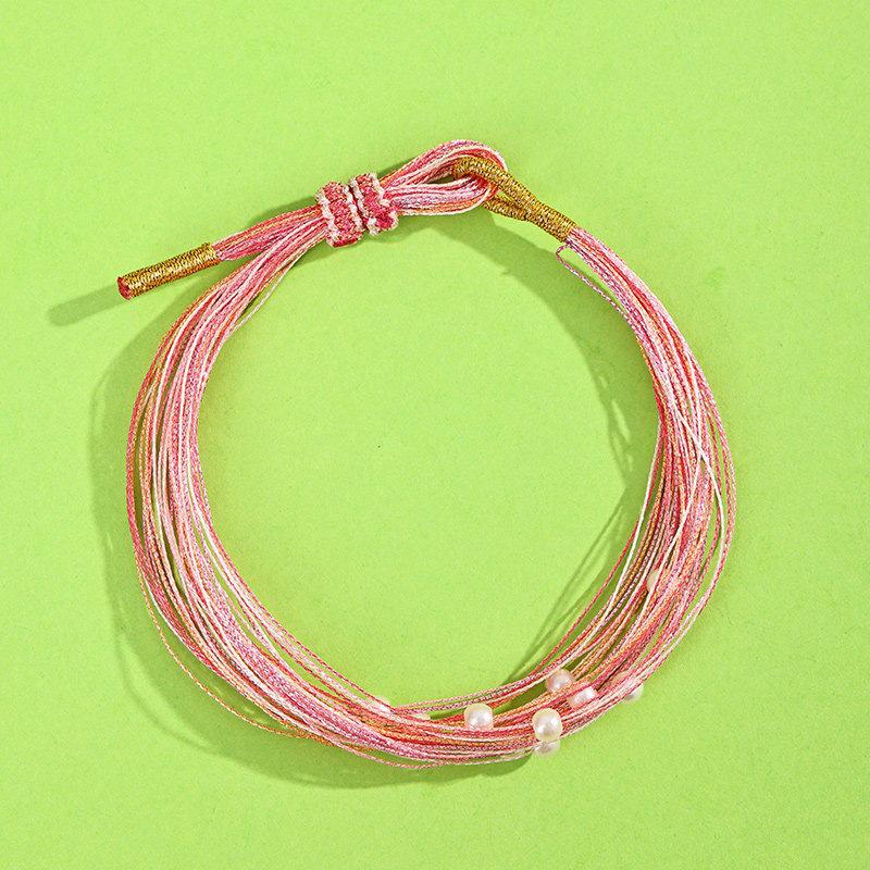 Dragon Boat Festival Tassel Pendant: Five-Color Pink Zongzi String with Gourd for Peace and Health
