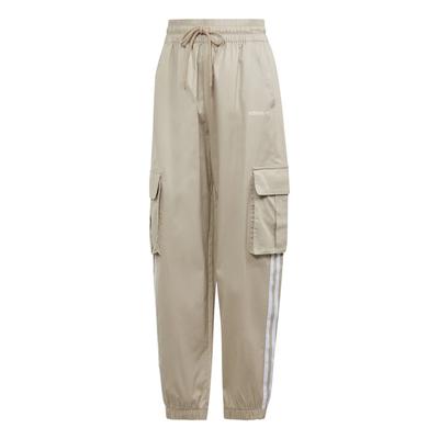 Originals Trefoil Cargo Pants With Three-Stripe Colorblock Pockets And Cuffed Knit Women Bottoms Beige IR9797