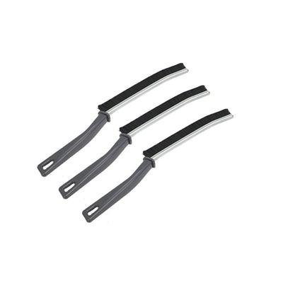 3 pezzi spazzola per pulizia fessure setole dure ergonomico manico lungo multifunzionale bagno cucina angolo morto divario scanalatura detergente per fughe strumento di pulizia