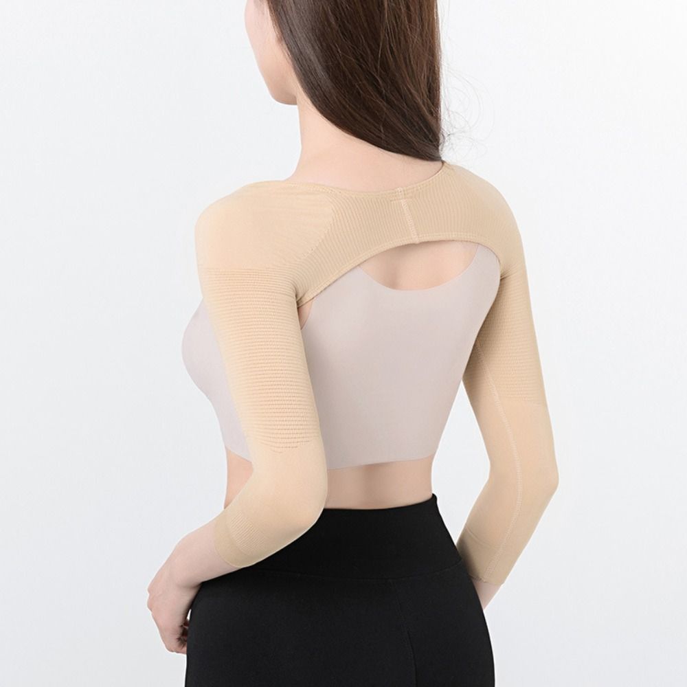 Shockproof Slimming Shapewear Long Sleeve Arm Tie Arm Cover Breathable Yoga Underwear Women Sports