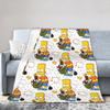 S-Simpsons Cartoon Background Throw Blanket Comfortable Novelty Blankets For Sofa Home Travel Office Flannel Bedspread Bed Cover