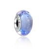2024 New 925 Sterling Silver Plated Luminous Glass Charm Bule Merano Rainbow Bead Fit Original Diy Bracelet Jewelry Clip