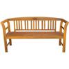 Banc de jardin en acacia sculpté - Naturel - 157 x 45 x 82.5 cm