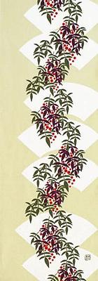 Färben Anbo Handtuch und Authentisch gefärbte Baumwolle Tokuoka Hergestellt in Japan 35cm x 100cm "Fan Nanten" 100%