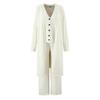 Za Autumn and Winter New Arrivals Women's Clothing Zr European and American Style Fashionable Versatile Vest Pants Cardigan Three-Piece Sweater Set