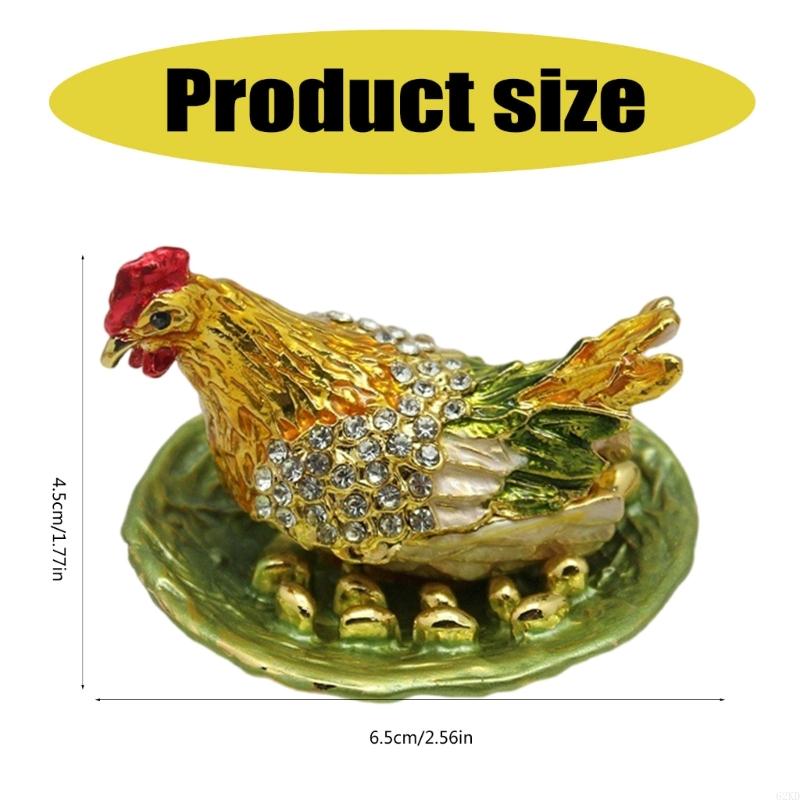 62KD Fengshui Hens Laying Eggs Metal Sculpture Chinese Wealth Prosperity Decorative Ornament for Home and Office Desk Decors