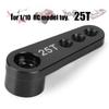 Aluminum Alloy RC Steering Servo Half Arm Horn 28.5mm 25T for HSP 110 Truck (Black)