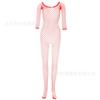 Sex Underwear Long Sleeve Mesh Off Shoulder Uniform Temptation Open Gear One-piece Stockings Large Mesh Leaking Breast