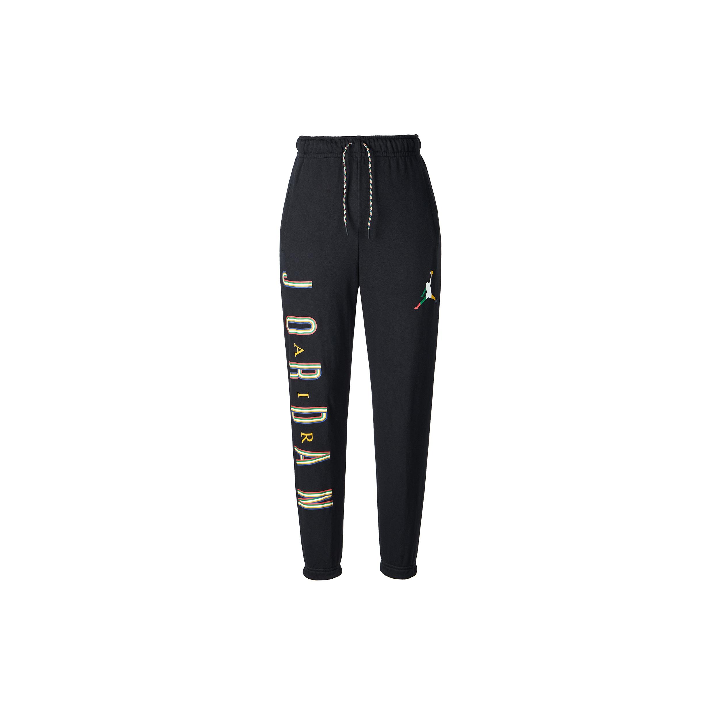 Air Jordan Colorful Flying Man logo Printing Sports Long Pants Black Men s CZ5469-011 M