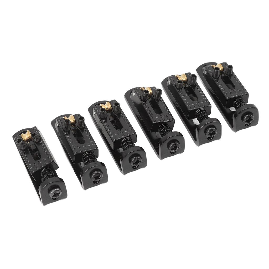 6Pcs Guitar Bridge Saddle Metal Height Adjustable 3 4 5 6 7 String Electric Guitar Bridge Saddle for Cigar Box Banjo