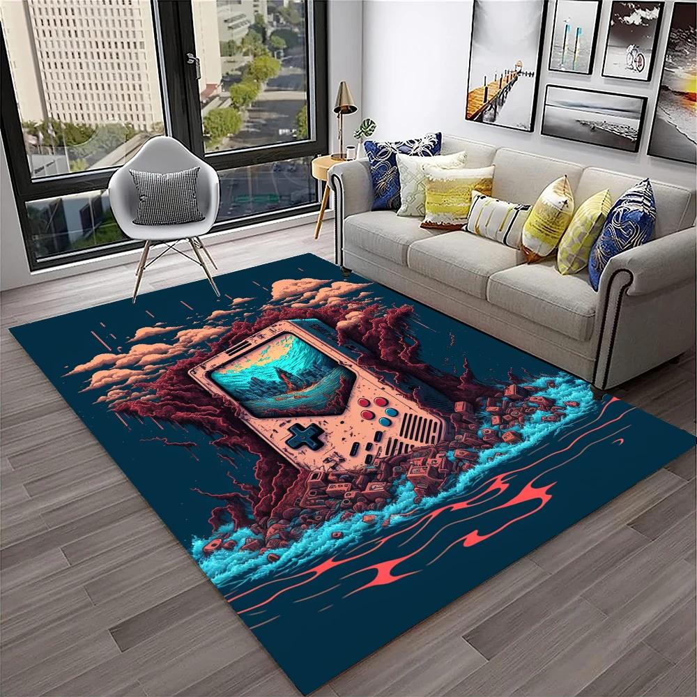 Game Boy GamePad Retro konsola do gier dywan dywan dla domu salon sypialnia Sofa wycieraczka Decor, dywanik dla dzieci antypoślizgowa mata podłogowa