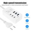6 IN 1 USB Charger 35W PD Type C Fast Charge Charger Wall Phone Adapter Quick Charger 3.0 USB Hub EU US Plug USB Charger