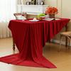 Red Velvet Tablecloth, 60 x 102 Inch Rectangle Table Cover, Red Velvet Table Cloth Smooth Luxury Tablecloth for Party Wedding Di