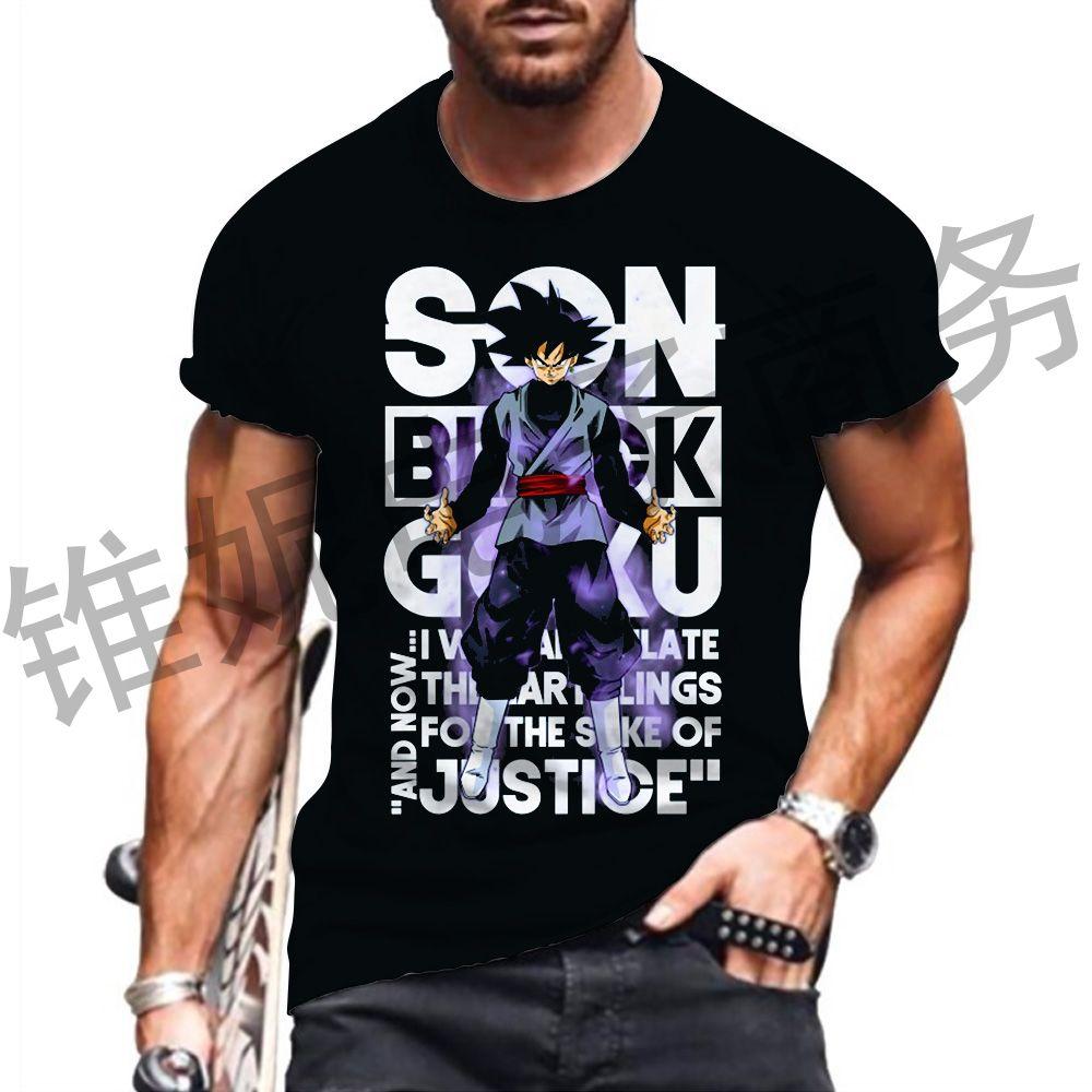 Dragon Ball Z 2024 Vegeta Men's T Shirt Goku Man Clothes Tops Cool Saiyan Short Sleeve Tee 110-6XL Summer GYM Harajuku T-shirt