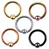 1PC Titanium CBR Piercings Captive Bead Rings BCR Ball Closure Nipple Nose Hoop Septum Rings Lip Eyebrow Tragus Earrings Jewelry