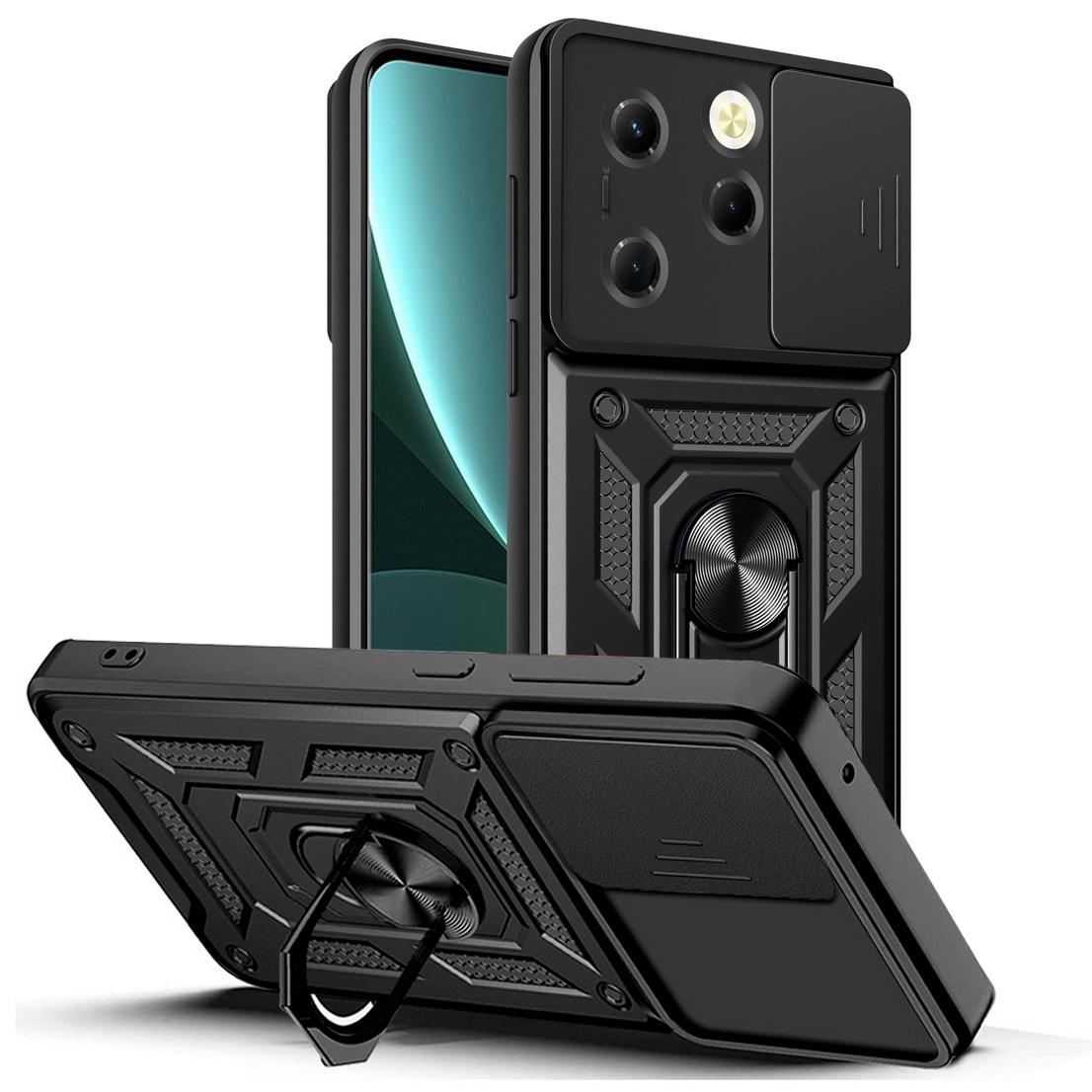 

Защитный чехол для камеры Infinix Hot 40 Pro 40i 30 30i Hot 20 Play 12 11S NFC INFINIX Zero 30 5G Armor Hybrid Ring, задняя крышка For Infinix Hot 40 чёрный