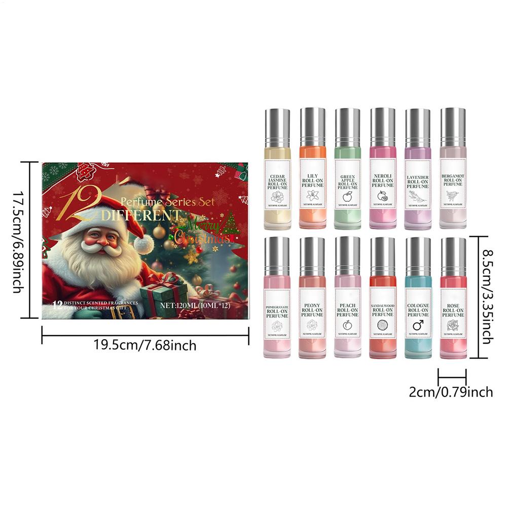 

Календарь на 2025 год Адвент Рождество Парфюмерия Средства для ухода за красотой 12 штук Дорожный размер Календарь ароматов для ежедневного использования Вечерних свиданий 12pcs