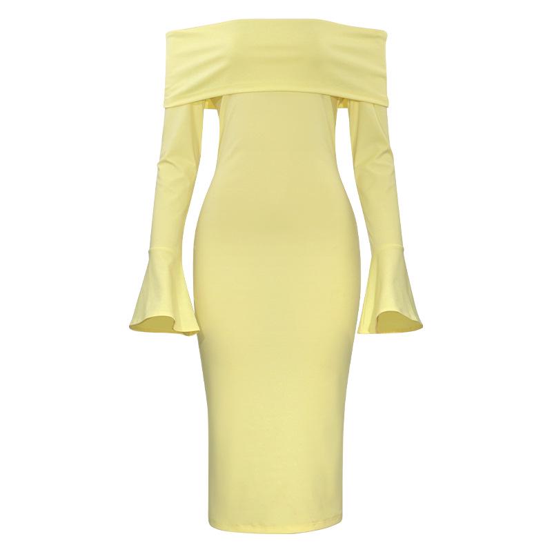 

Женское вечернее платье с открытыми плечами, облегающего кроя, осень 2024 M