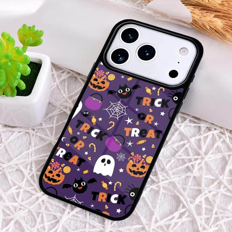 Pumpkin Bat Witch Shockproof Phone Case for iPhone 17 Air 16e 15 11 12 14 13 Pro Max Cover Coque