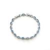 Elegant Ruby & Sapphire Marquise Bracelet - Simple Red Corundum Design