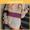 Soft And Cozy Women Winter Loose Striped Sweater Ideal For Layering This Season
