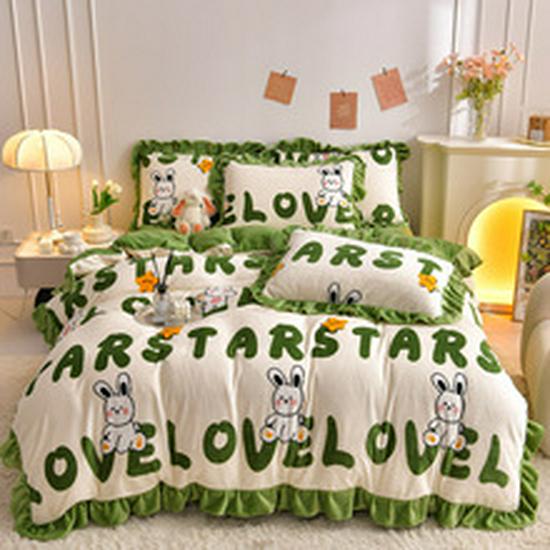 New Lamb Fleece Blanket - Solid Color, Double-Layer, Thickened Flannel for Children