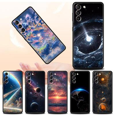Earth Stars Space Phone Case For Samsung Galaxy S24 S23 S22 Ultra S20 S21 FE 5G S10 S9 Plus S10E S8 S7 Edge Soft Silicone Cover
