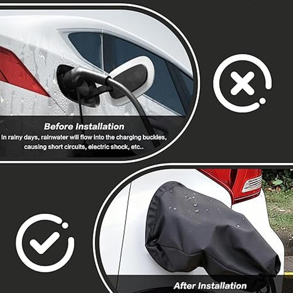 IZTOSS Kryt nabíječky, Kryt nabíjecího portu, Oboustranný, Déšť Slunce UV Sníh , Magnetická adsorpce Univerzální pro většinu elektromobilů