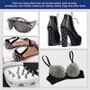 600pcs Punk Style Leather DIY Tool Set: 10 Sizes of Pointed Conical Rivet Studs
