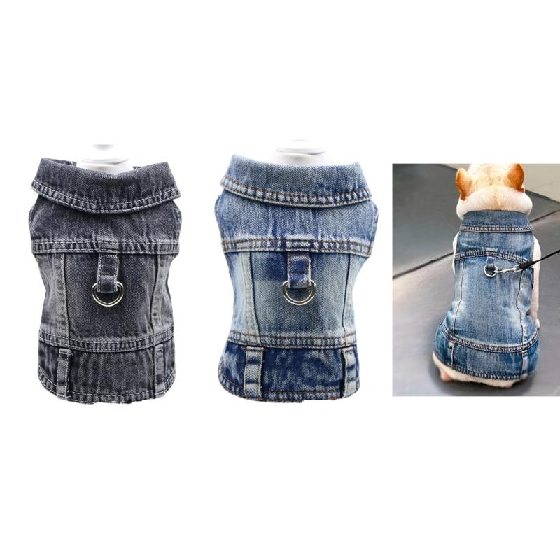 Pet Dog Fabric Vest with Hook Small Dog Spring Harness Bichon Vest Pullover 2 Leg Outfit Dog Photo Clothes