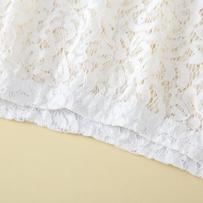 White Lace Versatile Fake Collar Women'S Sweater With Hat Fashion Hollow Shirt Base Decoration Fake Collar