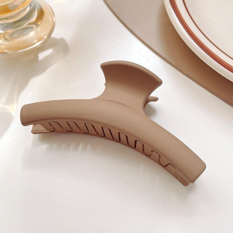 Kvinnlig Elegant Brun Beige Blomma Geometrisk Hårklo Dam Temperament Solid Hårklämma Tandad Hårnål Mode Håraccessoarer