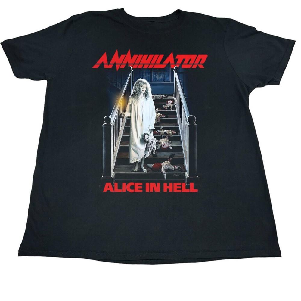 

Новая рубашка Annihilator Alice in Hell Подарок для фанатов Унисекс S-5XL Рубашка MD236 Унисекс Футболка S