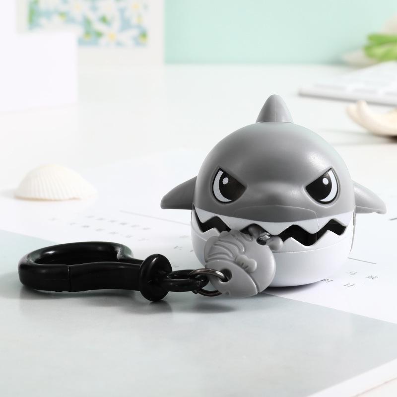 Cartoon Shark Bite Teeth Keychain - Cute Stress Relief Toy Backpack Pendant