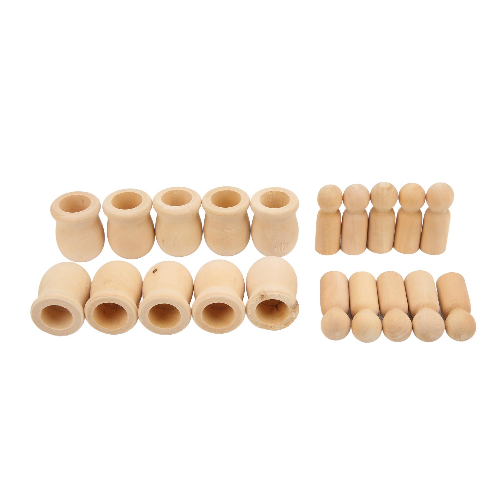 

10 шт. Деревянные куклы-прищепки Персонализация Креативность Развитие практических способностей детей Дети