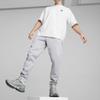 Puma Solid Logo Running Fitness Training Knitted Pants Men Bottoms Gray 626141-63