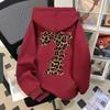 Fleece-Lined Retro Letter Print Unisex Hoodie - Casual Loose Fit for Autumn/Winter