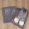 Borse Organizer Porta Scarpe Riutilizzabili in Tessuto Non Tessuto da Viaggio Portatili per Armadio con Tasca Impermeabile Borse Appese Trasparenti per Abbigliamento