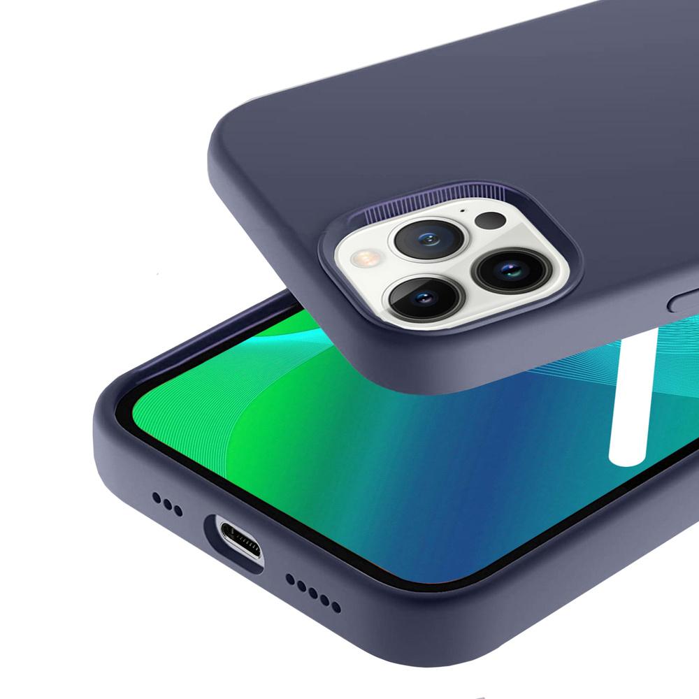 ERBORD case for iPhone 13 Pro Max, Silicone, Dark Blue