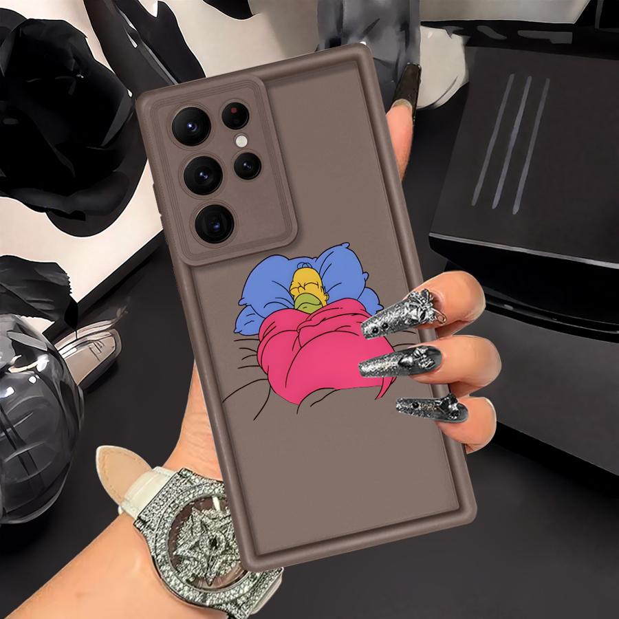 Case for Samsung Galaxy S25 Note 20 Ultra S22 Plus S25 S23 S20 FE S21 S24 ultra Phone Cover The Simpsons Homer