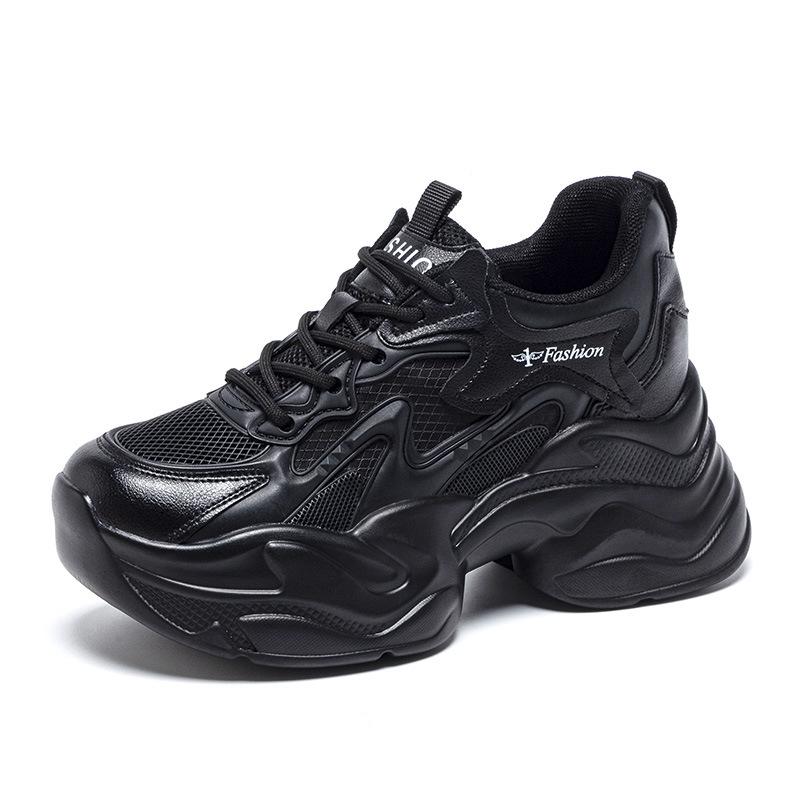 Platform dad shoes women's spring 2026 new versatile breathable net shoes increase in height in summer