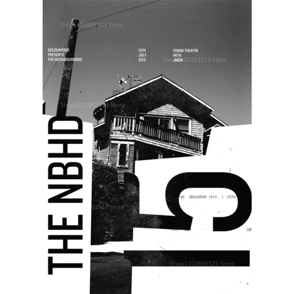 Black And White Minimalist Music Aesthetic Wall Art Neighborhood Band High-definition Canvas Painting Poster Home Bar Coffee
